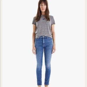 Mother high waisted double looker hover jeans